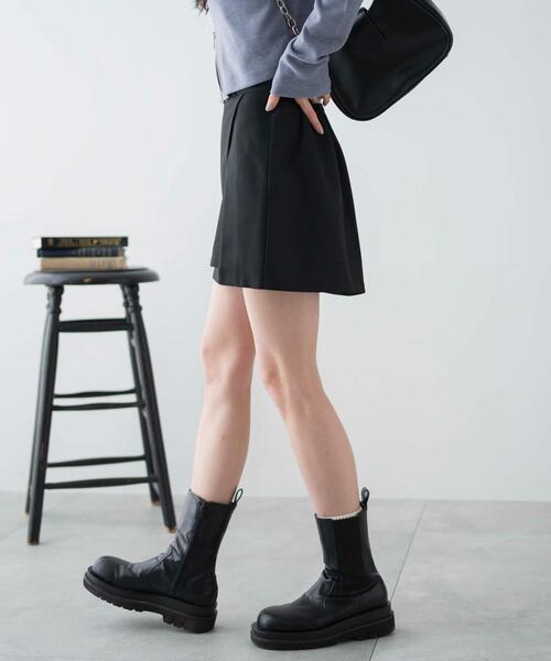 WEGO（ウィゴー）の「WEGO/レイヤードスリットスカパン（スカート・レディース・ブラック系その他/ブラック/杢グレー・FREE）」の10枚目の写真