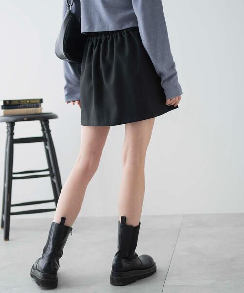 WEGO（ウィゴー）の「WEGO/レイヤードスリットスカパン（スカート・レディース・ブラック系その他/ブラック/杢グレー・FREE）」の11枚目の写真