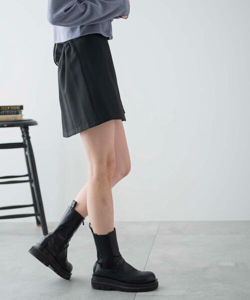 WEGO（ウィゴー）の「WEGO/レイヤードスリットスカパン（スカート・レディース・ブラック系その他/ブラック/杢グレー・FREE）」の12枚目の写真