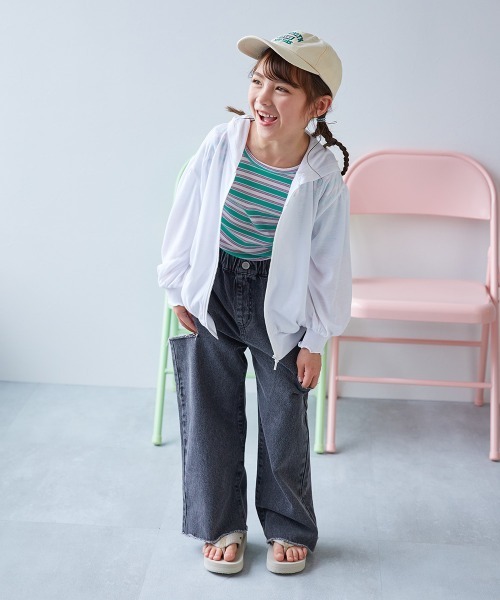 devirock（デビロック）の「UVカット ドロップショルダーパーカー（パーカー・キッズ・その他2/その他3/その他5/その他1/その他6/その他4/ホワイト/ベージュ/ブラック・160cm/100cm/110cm/120cm/130cm/140cm/150cm）」の15枚目の写真