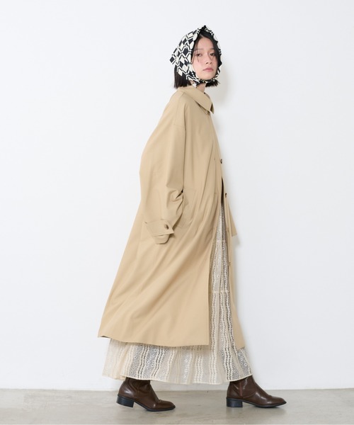 LARUTA(ラルータ)の「【LARUTA】レース切替ロングワンピース(ワンピース・レディース・ブラック/アイボリー・MEDIUM/LARGE)」の8枚目の写真