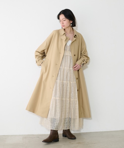 LARUTA(ラルータ)の「【LARUTA】レース切替ロングワンピース(ワンピース・レディース・ブラック/アイボリー・MEDIUM/LARGE)」の9枚目の写真