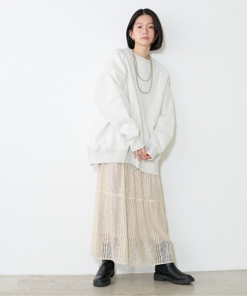 LARUTA(ラルータ)の「【LARUTA】レース切替ロングワンピース(ワンピース・レディース・ブラック/アイボリー・MEDIUM/LARGE)」の10枚目の写真