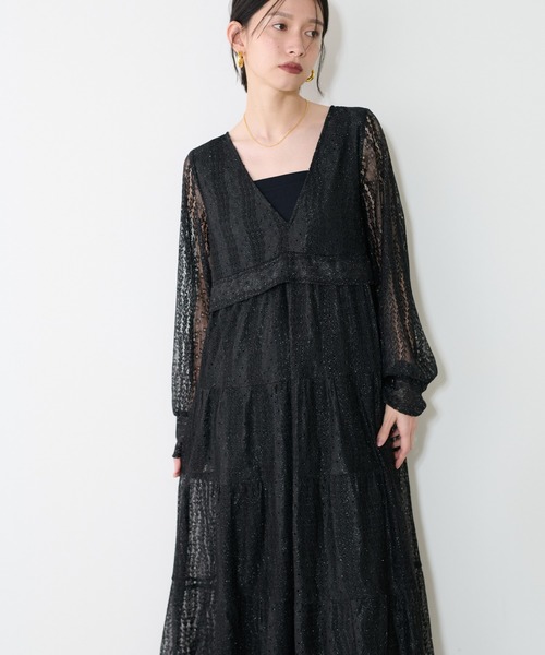 LARUTA(ラルータ)の「【LARUTA】レース切替ロングワンピース(ワンピース・レディース・ブラック/アイボリー・MEDIUM/LARGE)」の17枚目の写真