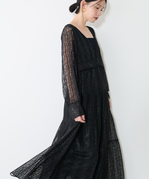 LARUTA(ラルータ)の「【LARUTA】レース切替ロングワンピース(ワンピース・レディース・ブラック/アイボリー・MEDIUM/LARGE)」の18枚目の写真