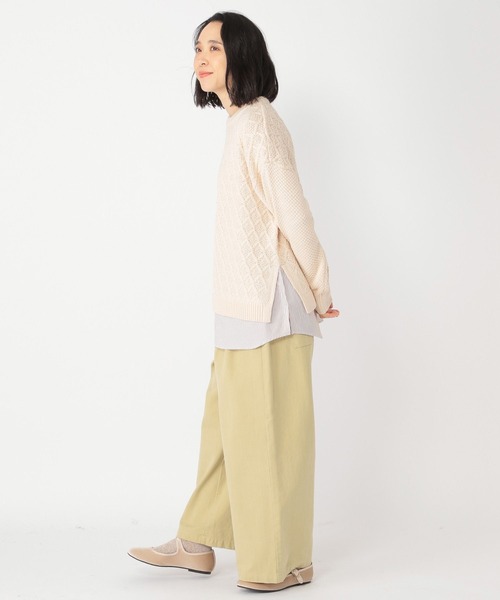 studio CLIP（スタディオクリップ）の「7ゲージ ドッキングプルオーバー（ニット/セーター・レディース・ネイビー/グレー/アイボリー/ライトグリーン・FREE）」の6枚目の写真