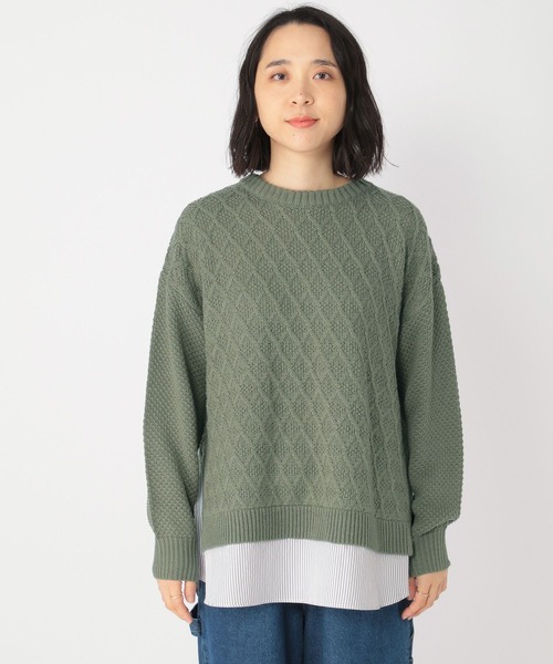 studio CLIP（スタディオクリップ）の「7ゲージ ドッキングプルオーバー（ニット/セーター・レディース・ネイビー/グレー/アイボリー/ライトグリーン・FREE）」の14枚目の写真