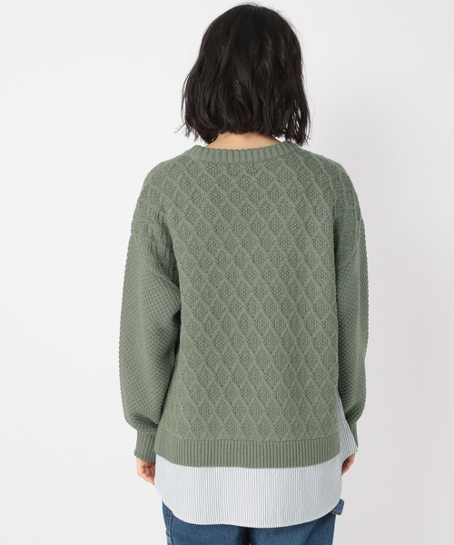 studio CLIP（スタディオクリップ）の「7ゲージ ドッキングプルオーバー（ニット/セーター・レディース・ネイビー/グレー/アイボリー/ライトグリーン・FREE）」の16枚目の写真