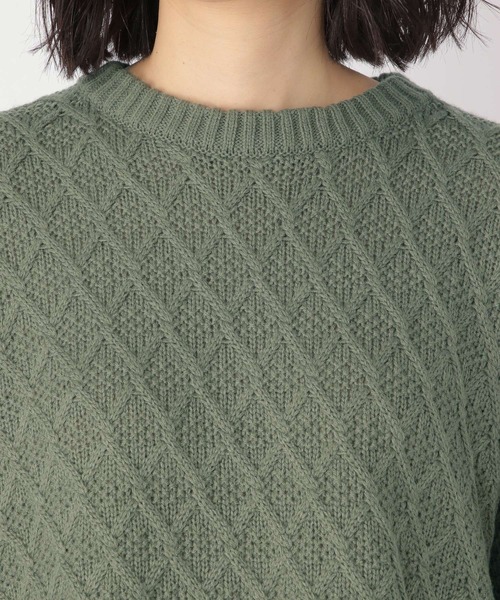 studio CLIP（スタディオクリップ）の「7ゲージ ドッキングプルオーバー（ニット/セーター・レディース・ネイビー/グレー/アイボリー/ライトグリーン・FREE）」の17枚目の写真