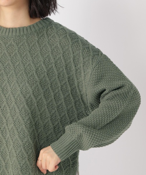 studio CLIP（スタディオクリップ）の「7ゲージ ドッキングプルオーバー（ニット/セーター・レディース・ネイビー/グレー/アイボリー/ライトグリーン・FREE）」の18枚目の写真