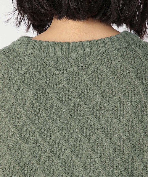 studio CLIP（スタディオクリップ）の「7ゲージ ドッキングプルオーバー（ニット/セーター・レディース・ネイビー/グレー/アイボリー/ライトグリーン・FREE）」の20枚目の写真