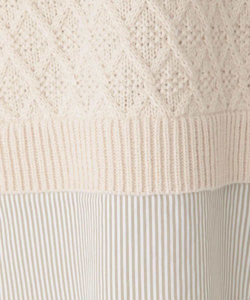 studio CLIP（スタディオクリップ）の「7ゲージ ドッキングプルオーバー（ニット/セーター・レディース・ネイビー/グレー/アイボリー/ライトグリーン・FREE）」の22枚目の写真