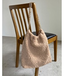 Re:EDIT | [2点セット]ミニポーチ付テディボアチェーンストラップバッグ(ハンドバッグ)