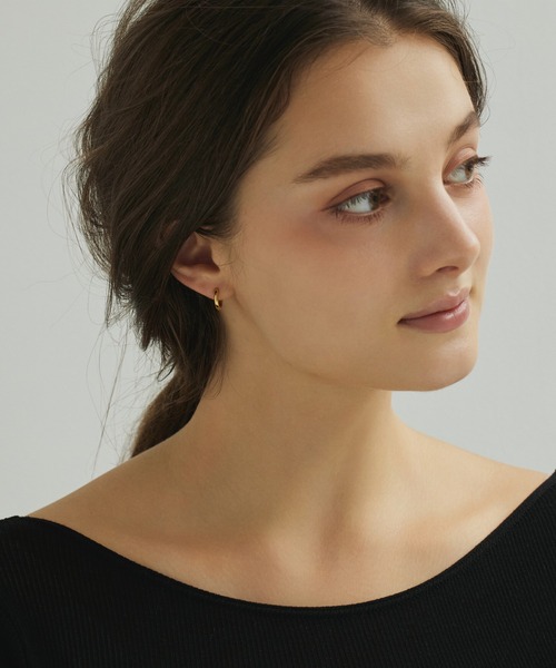 CENE(セネ)の「【CENE】セネ/ワンタッチループピアス12mm(ピアス(両耳用)・レディース・シルバー/ピンクゴールド/ゴールド・FREE)」の10枚目の写真