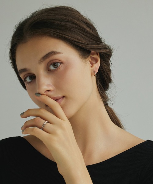 CENE(セネ)の「【CENE】セネ/ワンタッチループピアス12mm(ピアス(両耳用)・レディース・シルバー/ピンクゴールド/ゴールド・FREE)」の18枚目の写真