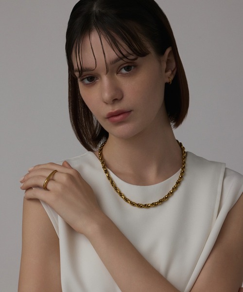 CENE(セネ)の「【CENE】セネ/ワンタッチループピアス12mm(ピアス(両耳用)・レディース・シルバー/ピンクゴールド/ゴールド・FREE)」の5枚目の写真