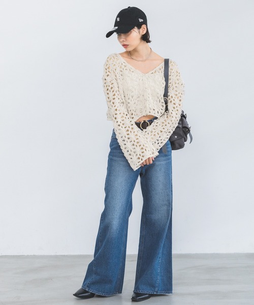 PAGEBOY（ページボーイ）の「3Dフラワーレース2WAYブラウス