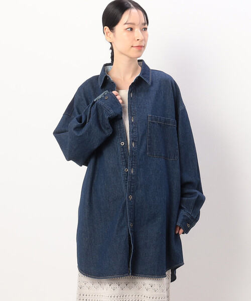 【セール】デニム ボーイフレンド シャツブルゾン/セットアップ対応(シャツ/ブラウス)|ONIGIRI(オニギリ) 【セール】デニム ボーイフレンド シャツブルゾン/セットアップ対応(シャツ/ブラウス)|ONIGIRI(オニギリ)