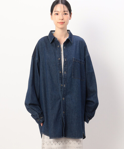 【セール】デニム ボーイフレンド シャツブルゾン/セットアップ対応(シャツ/ブラウス)|ONIGIRI(オニギリ) 【セール】デニム ボーイフレンド シャツブルゾン/セットアップ対応(シャツ/ブラウス)|ONIGIRI(オニギリ)