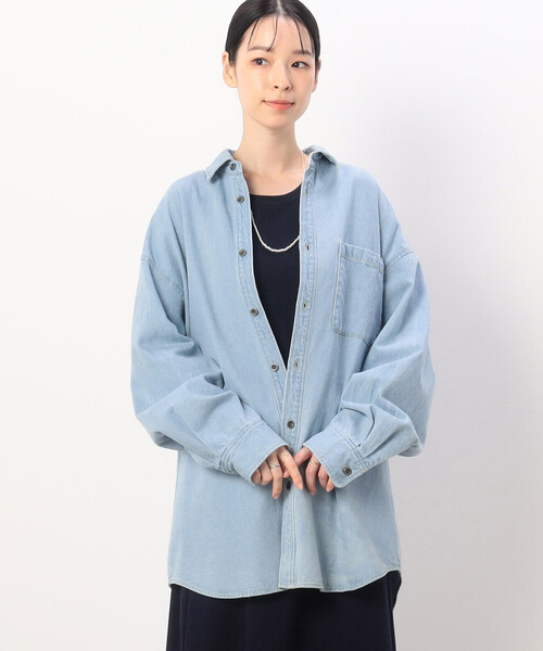 【セール】デニム ボーイフレンド シャツブルゾン/セットアップ対応(シャツ/ブラウス)|ONIGIRI(オニギリ) 【セール】デニム ボーイフレンド シャツブルゾン/セットアップ対応(シャツ/ブラウス)|ONIGIRI(オニギリ)