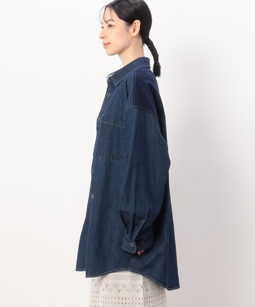 【セール】デニム ボーイフレンド シャツブルゾン/セットアップ対応(シャツ/ブラウス)|ONIGIRI(オニギリ) 【セール】デニム ボーイフレンド シャツブルゾン/セットアップ対応(シャツ/ブラウス)|ONIGIRI(オニギリ)