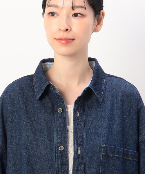 【セール】デニム ボーイフレンド シャツブルゾン/セットアップ対応(シャツ/ブラウス)|ONIGIRI(オニギリ) 【セール】デニム ボーイフレンド シャツブルゾン/セットアップ対応(シャツ/ブラウス)|ONIGIRI(オニギリ)