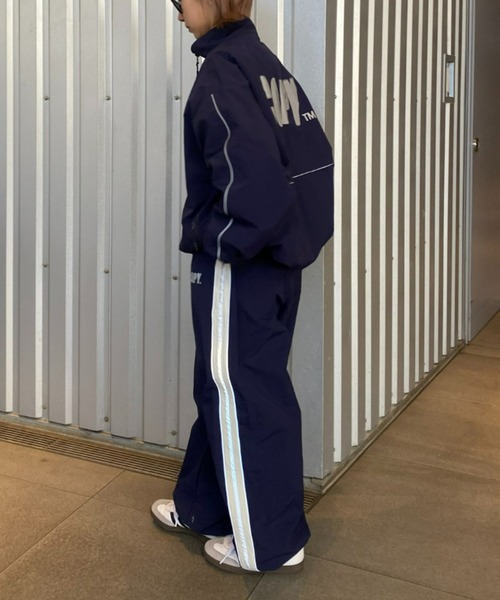 SOUNDSGOOOOD(サウンズグッド)の「【SOUNDS GOOOOD / サウンズグッド】リフレクタープリントナイロンzipジャケット(ナイロンジャケット・メンズ・チャコールグレー/ネイビー・ONE SIZE)」の4枚目の写真