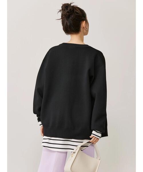 AMERICAN HOLIC（アメリカンホリック）の「エコカルットクルーネックカーディガン<エコ・軽い・ニット>（カーディガン/ボレロ・レディース・ブルー/レッド/オフホワイト/ブラック・L/M）」の22枚目の写真