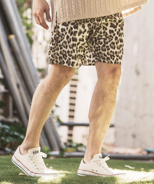 CAMBIO(カンビオ)の「mp11964- Leopard Short Pants ショートパンツ(その他パンツ・メンズ・キャメル/ブラウン/チャコール・L/S/M)」の3枚目の写真