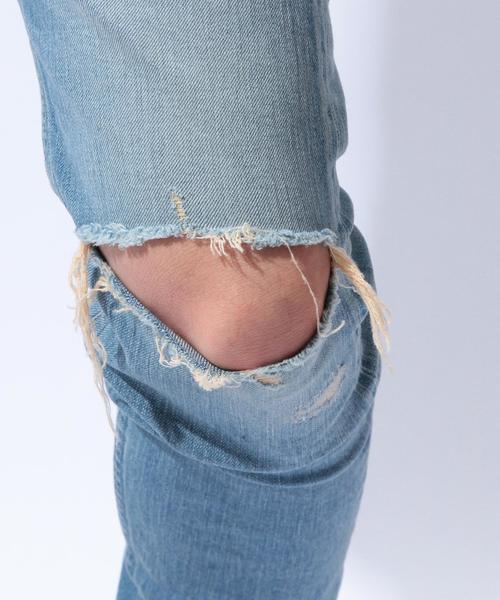 MONKEY TIME（モンキータイム）の「＜monkey time＞∴ クラッシュデニムスキニーパンツ◆（デニムパンツ・メンズ・ライトブルー・X-LARGE/LARGE/MEDIUM/SMALL）」の8枚目の写真