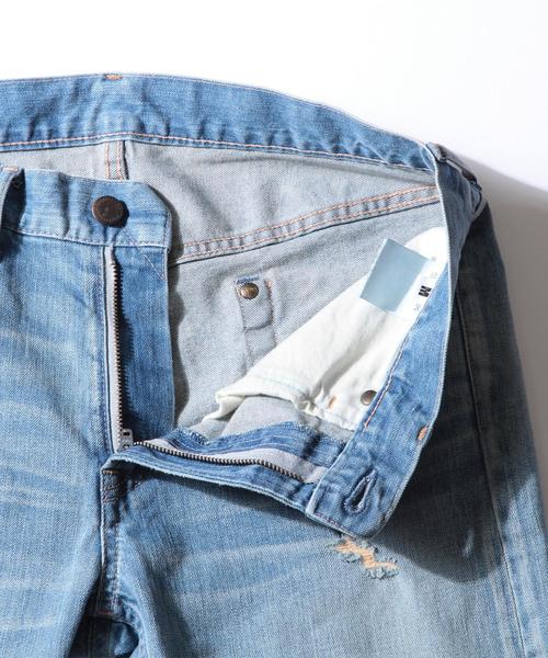 MONKEY TIME（モンキータイム）の「＜monkey time＞∴ クラッシュデニムスキニーパンツ◆（デニムパンツ・メンズ・ライトブルー・X-LARGE/LARGE/MEDIUM/SMALL）」の2枚目の写真