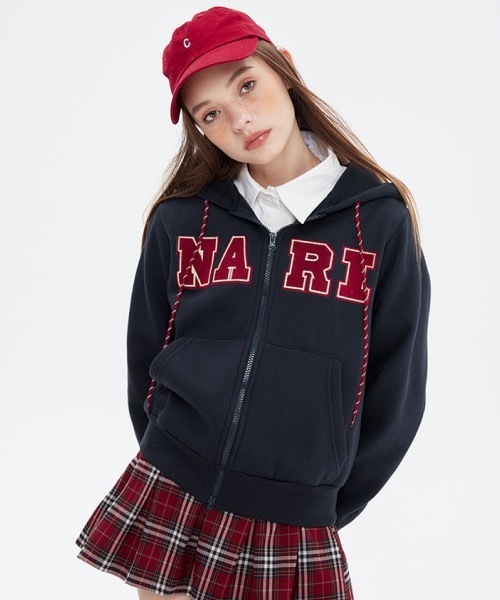 mushwear（マッシュウェア）の「Short Zip-Up Hoodie（パーカー・レディース・グリーン/グレー・SMALL/MEDIUM/LARGE）」の6枚目の写真