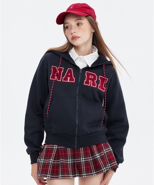 mushwear（マッシュウェア）の「Short Zip-Up Hoodie（パーカー・レディース・グリーン/グレー・SMALL/MEDIUM/LARGE）」の5枚目の写真