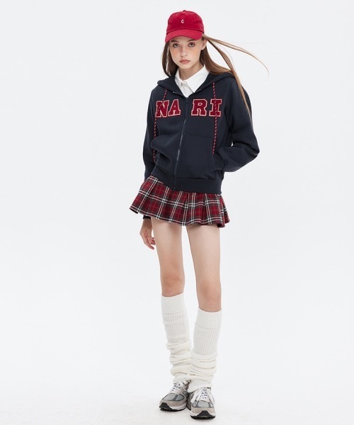 mushwear（マッシュウェア）の「Short Zip-Up Hoodie（パーカー・レディース・グリーン/グレー・SMALL/MEDIUM/LARGE）」の4枚目の写真