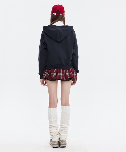 mushwear（マッシュウェア）の「Short Zip-Up Hoodie（パーカー・レディース・グリーン/グレー・SMALL/MEDIUM/LARGE）」の3枚目の写真