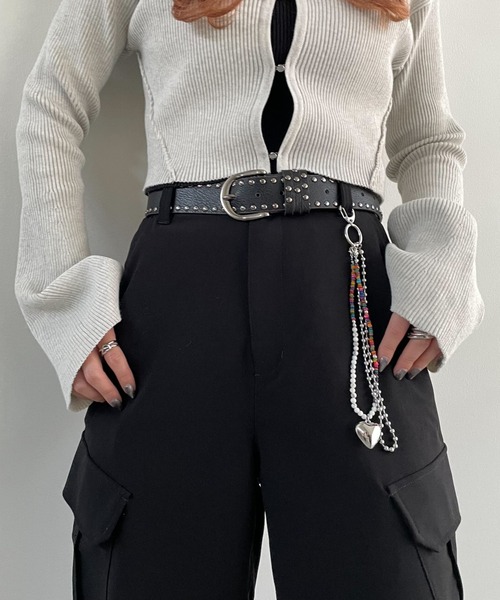 PAGEBOY（ページボーイ）の「マルチビーズキーホルダー（キーホルダー・レディース・グレイッシュベージュ・FREE）」の2枚目の写真