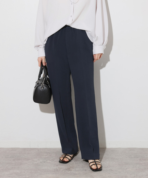 JOURNAL STANDARD relume(ジャーナルスタンダード レリューム)の「ジョーゼットパンツ(その他パンツ・レディース・ブラック/ネイビー・FREE)」の1枚目の写真