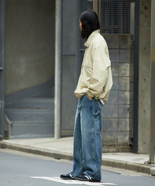 セール】NYLON HALF ZIP BLOUSON SOLID/ナイロンハーフジップブルゾン