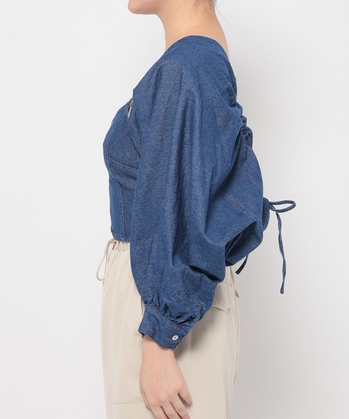 mysty woman(ミスティウーマン)の「デニムボレロビスチェSET 108902(アンサンブル・レディース・グレー/ブルー/ライトブルー・FREE)」の22枚目の写真