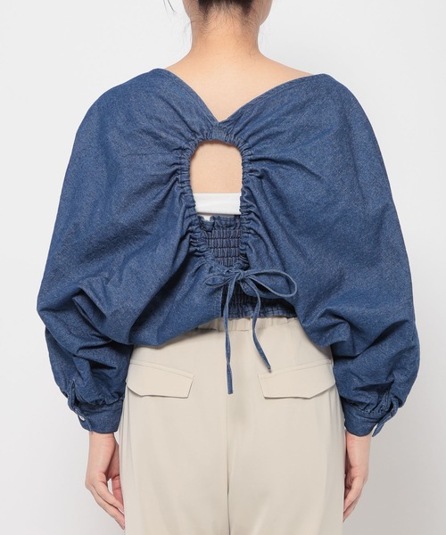 mysty woman(ミスティウーマン)の「デニムボレロビスチェSET 108902(アンサンブル・レディース・グレー/ブルー/ライトブルー・FREE)」の11枚目の写真