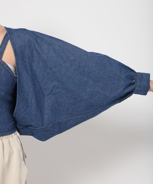 mysty woman(ミスティウーマン)の「デニムボレロビスチェSET 108902(アンサンブル・レディース・グレー/ブルー/ライトブルー・FREE)」の12枚目の写真