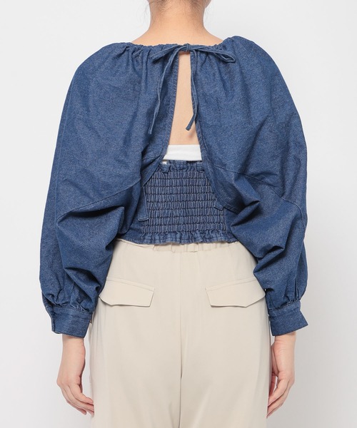 mysty woman(ミスティウーマン)の「デニムボレロビスチェSET 108902(アンサンブル・レディース・グレー/ブルー/ライトブルー・FREE)」の20枚目の写真