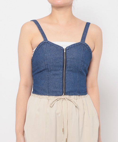 mysty woman(ミスティウーマン)の「デニムボレロビスチェSET 108902(アンサンブル・レディース・グレー/ブルー/ライトブルー・FREE)」の14枚目の写真