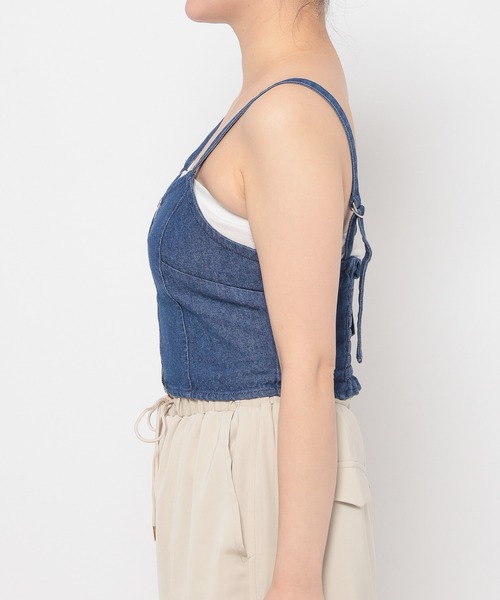 mysty woman(ミスティウーマン)の「デニムボレロビスチェSET 108902(アンサンブル・レディース・グレー/ブルー/ライトブルー・FREE)」の15枚目の写真