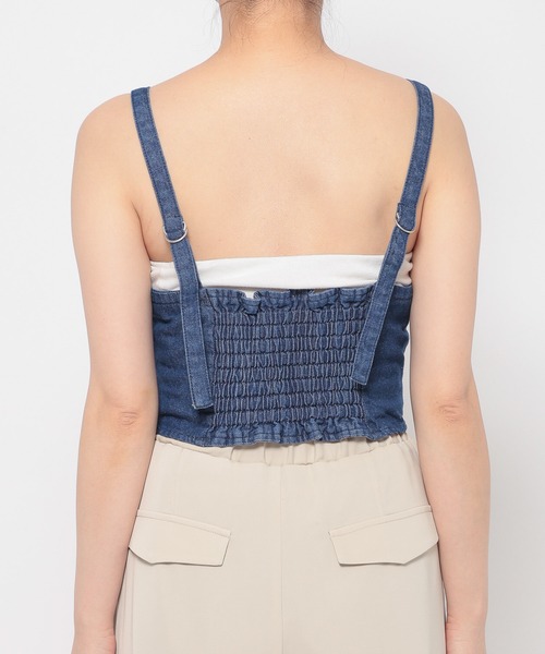 mysty woman(ミスティウーマン)の「デニムボレロビスチェSET 108902(アンサンブル・レディース・グレー/ブルー/ライトブルー・FREE)」の16枚目の写真