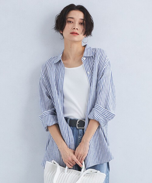 green label relaxing　フレンチリネン ベーシック シャツ UNITED ARROWS green label relaxing｜[size SHORTあり]フレンチ
