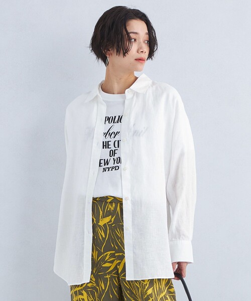 green label relaxing　フレンチリネン ベーシック シャツ green label relaxing フレンチリネン ベーシック シャツ - メルカリ