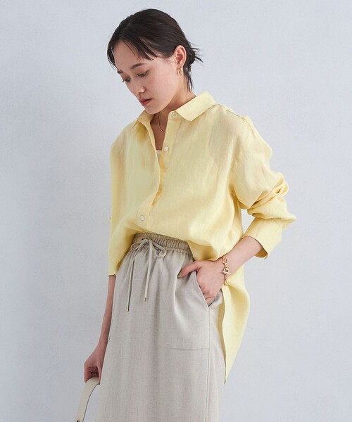 green label relaxing　フレンチリネン ベーシック シャツ UNITED ARROWS green label relaxing｜[size SHORTあり]フレンチ