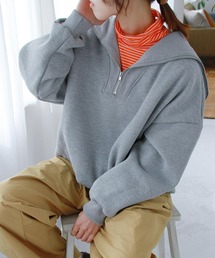 【ZOZO限定】裏起毛ハーフジップスウェット