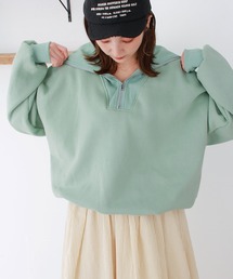 【ZOZO限定】裏起毛ハーフジップスウェット